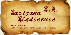 Marijana Mladićević vizit kartica